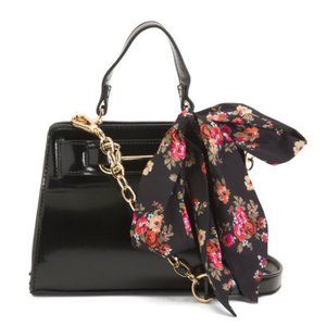 STEVE MADDEN Romina Small Top Handle Crossbody Bag With Scarf